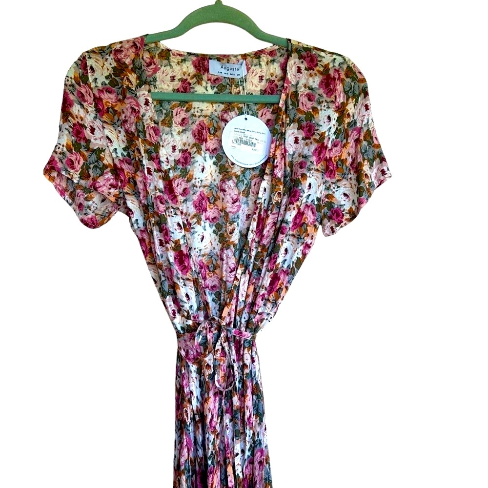 August wild Rose Maxi Wrap Dress in Desert Rose - Picture 13 of 16